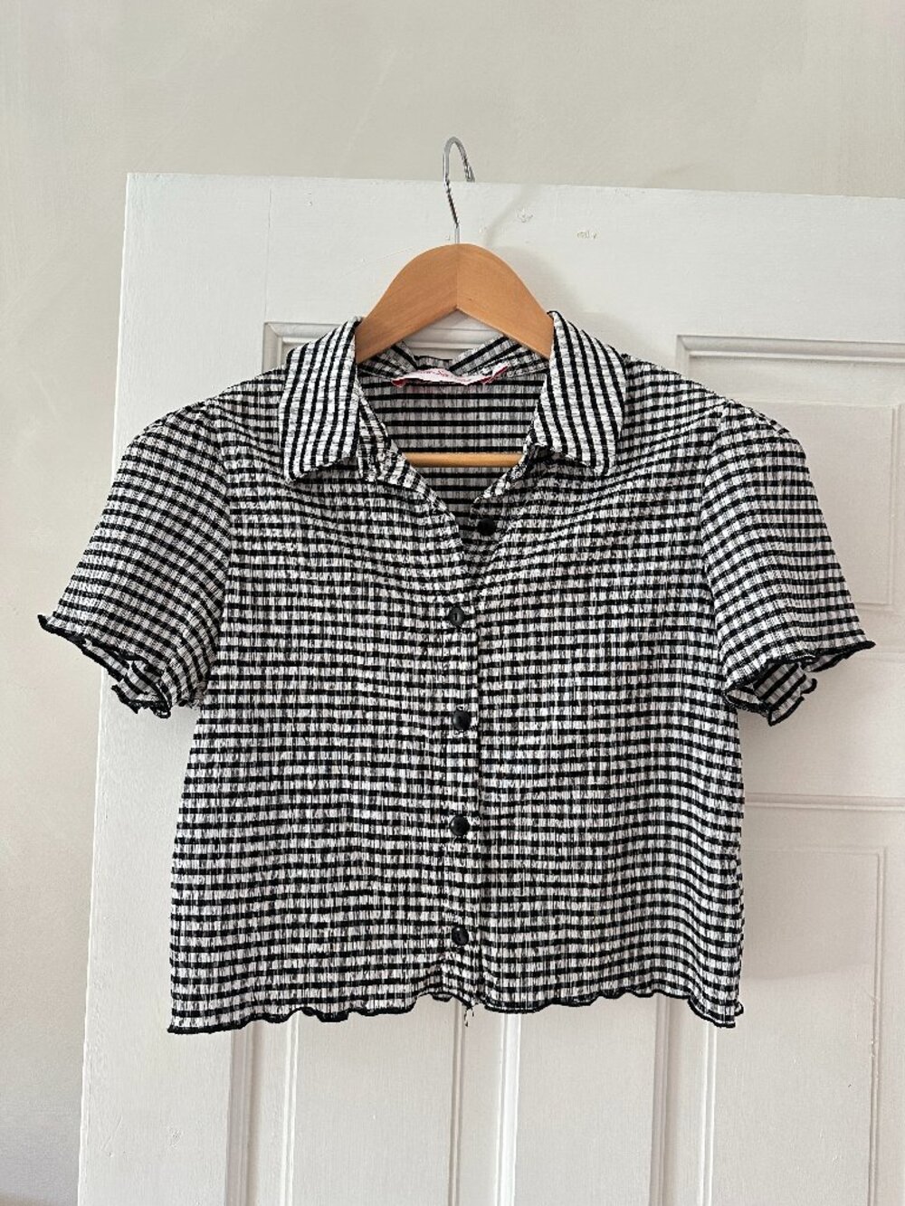 Lisa Says Gah! Serena Top, Black & White Gingham